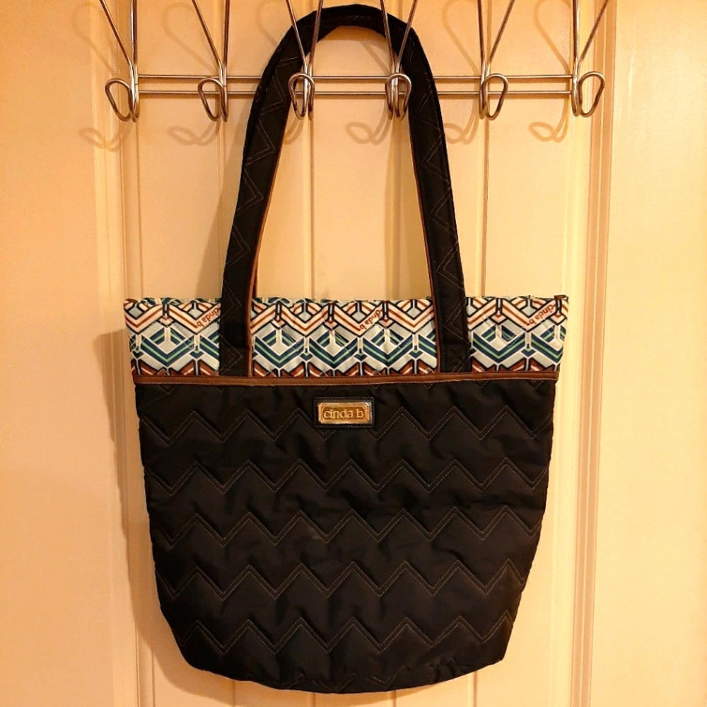 cinda b quilted tote